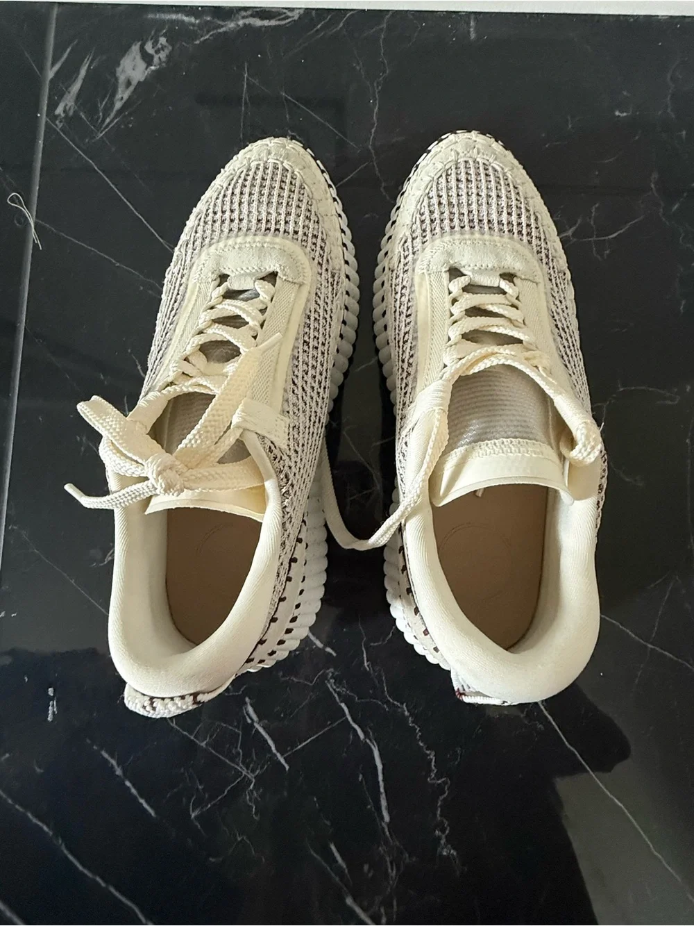 Chloe Cream Woven Sneakers